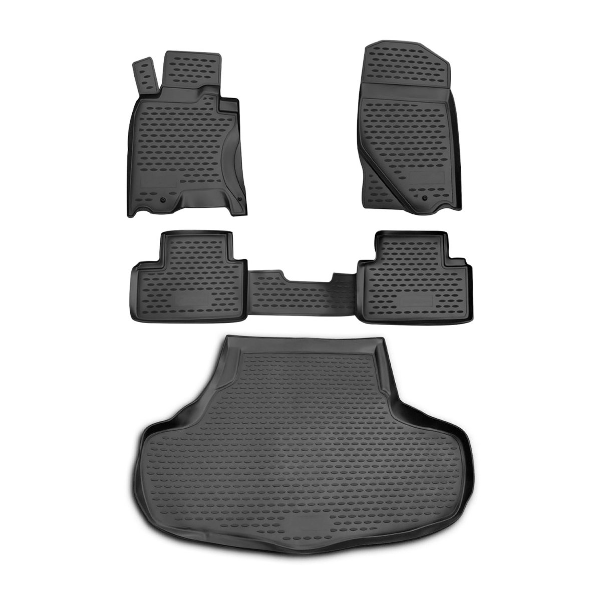 INFINITI G35X Floor-Trunk Mats - Omac - 3D - Black - '07-'08